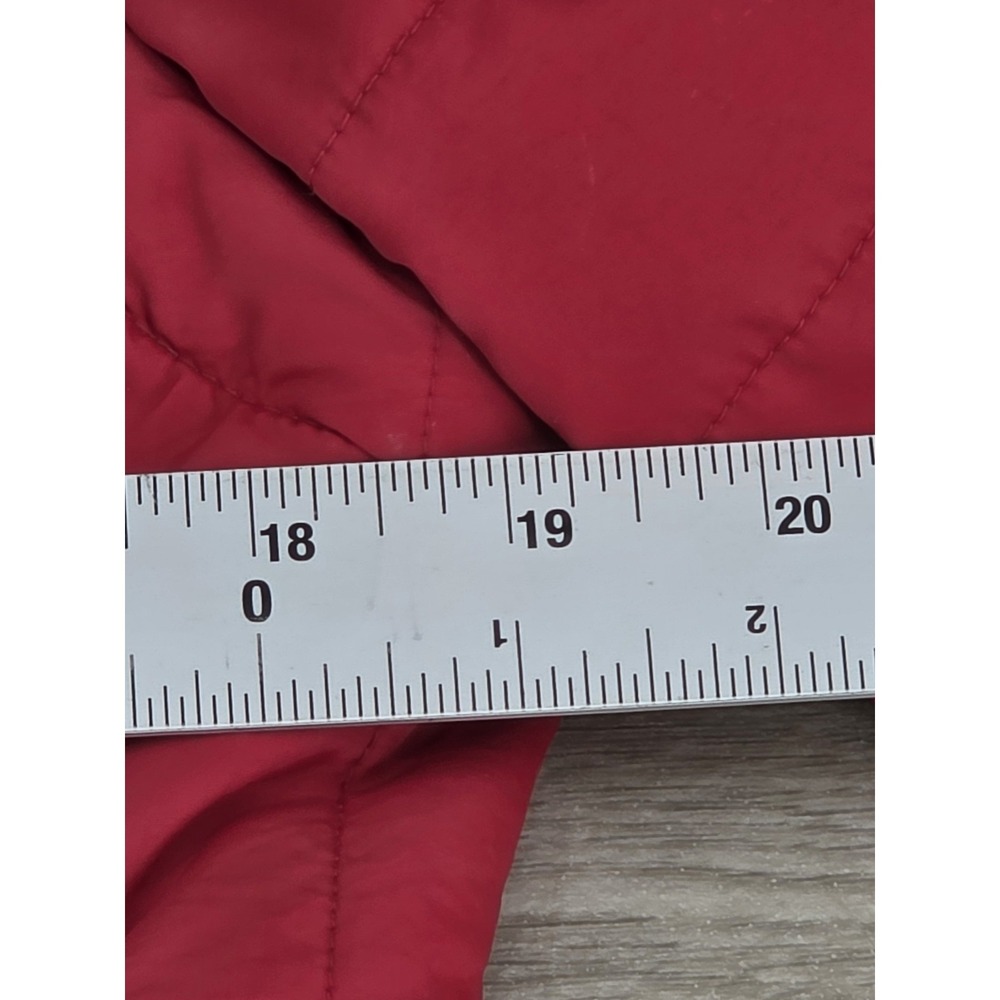 Petite Sophisticate Quilted Jacket Women's Medium Red Zip Front Turns Into Vest - Picture 4 of 10